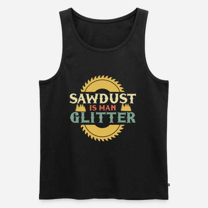 Holzschneider Geschenk - Männer Premium Bio Tank Top - Schwarz