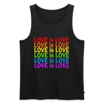 Gay Pride Geschenk - Männer Premium Bio Tank Top - Schwarz - Vorne - Michal (187cm)