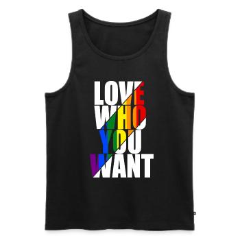 Gay Pride Geschenk - Männer Premium Bio Tank Top - Schwarz - Vorne - AI Model Male 178 light (178cm)