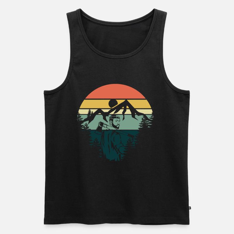 Wood Worker - Männer Premium Bio Tank Top - Schwarz