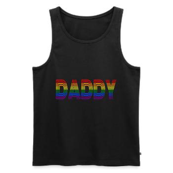 Gay Pride Gift - Ekologisk premium tanktopp herr - svart - Fram - Michal (187cm)
