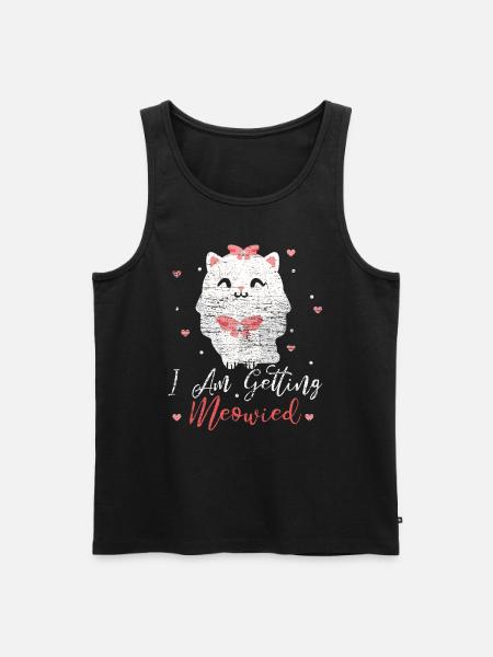 Engagement cat - Men's Premium Organic Tank Top - black