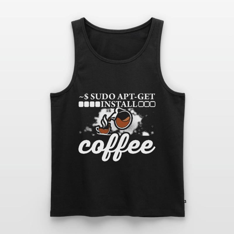 Linux Sudo Apt - Install the coffee. Men's Premium Organic Tank Top