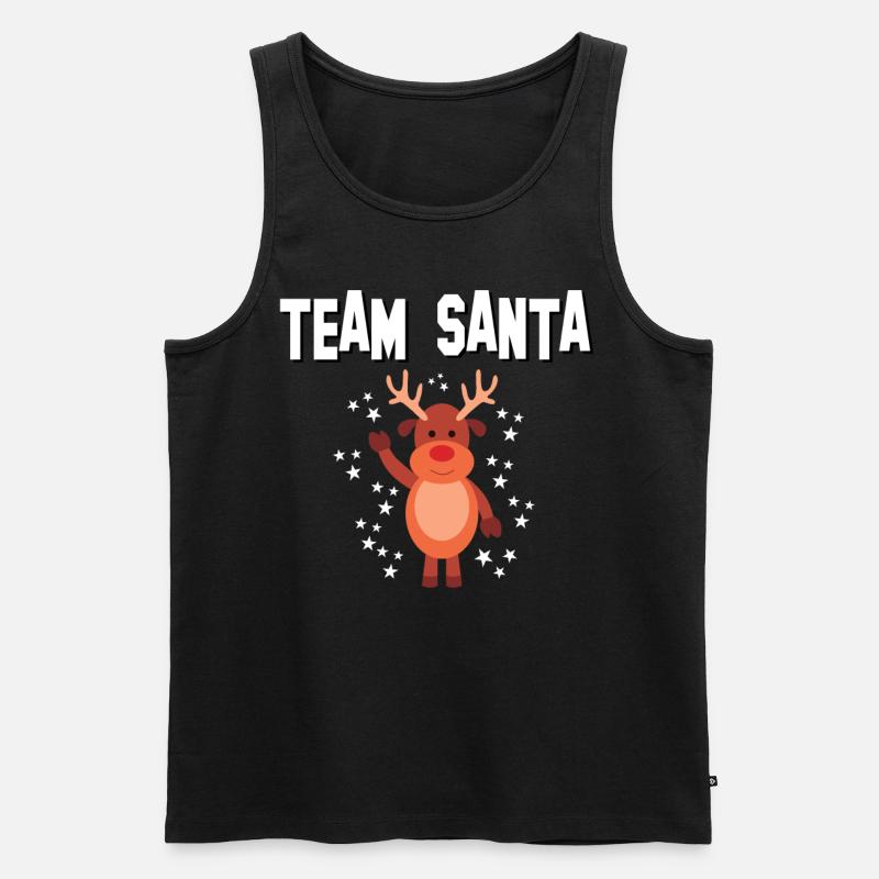 Team Santa - Männer Premium Bio Tank Top - Schwarz