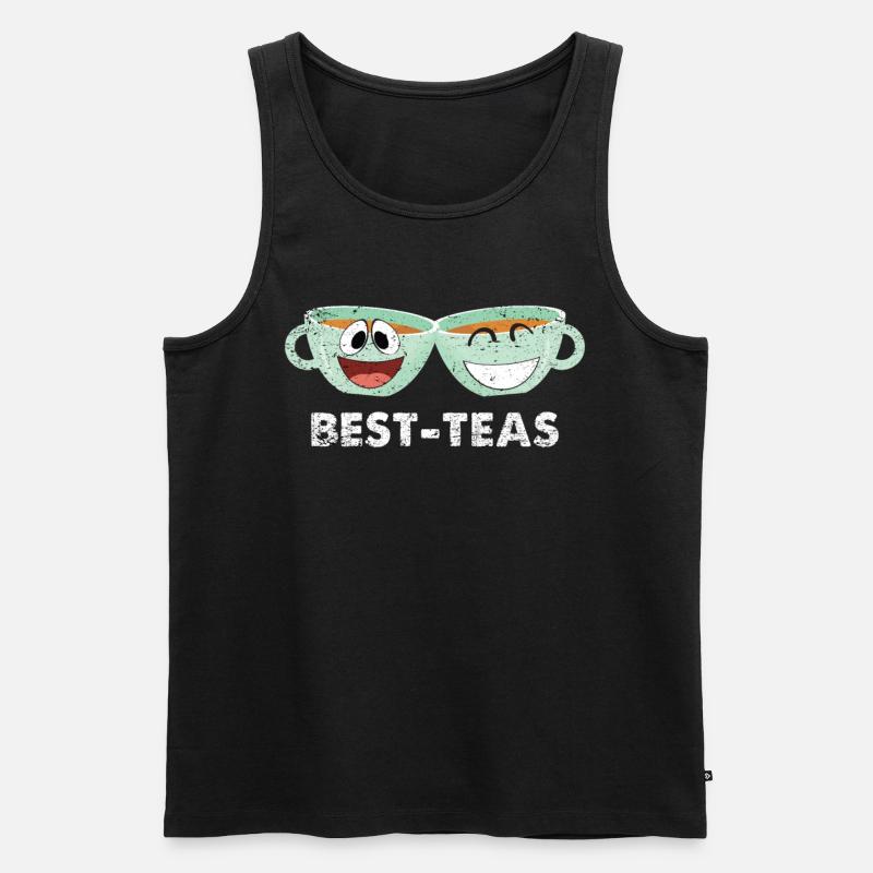Beste Freunde - Männer Premium Bio Tank Top - Schwarz