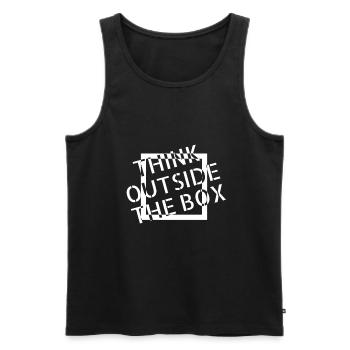 Sortez des sentiers battus Typographie Artist Gift - Débardeur bio Premium Homme - noir - Devant - AI Model Male 178 light (178cm)