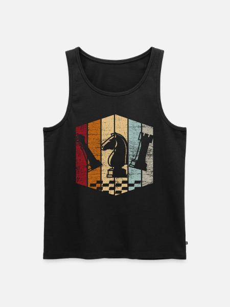 échecs - Débardeur bio Premium Homme - noir
