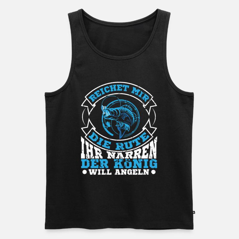 Angler Spruch - Männer Premium Bio Tank Top - Schwarz