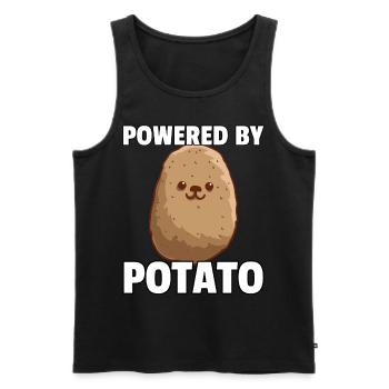 Potatoes Potato Potatoes Potatoes Erpfi Fries - Men's Premium Organic Tank Top - black - Front - AI Model Male 178 light (178cm)