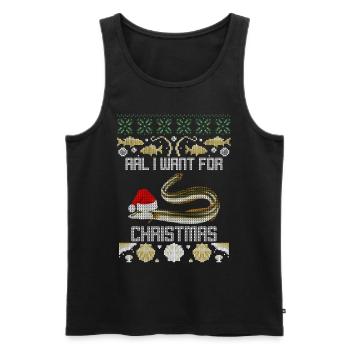 AAL I want for christmas ugly christmas sweater - Männer Premium Bio Tank Top - Schwarz - Vorne - AI Model Male 178 light (178cm)