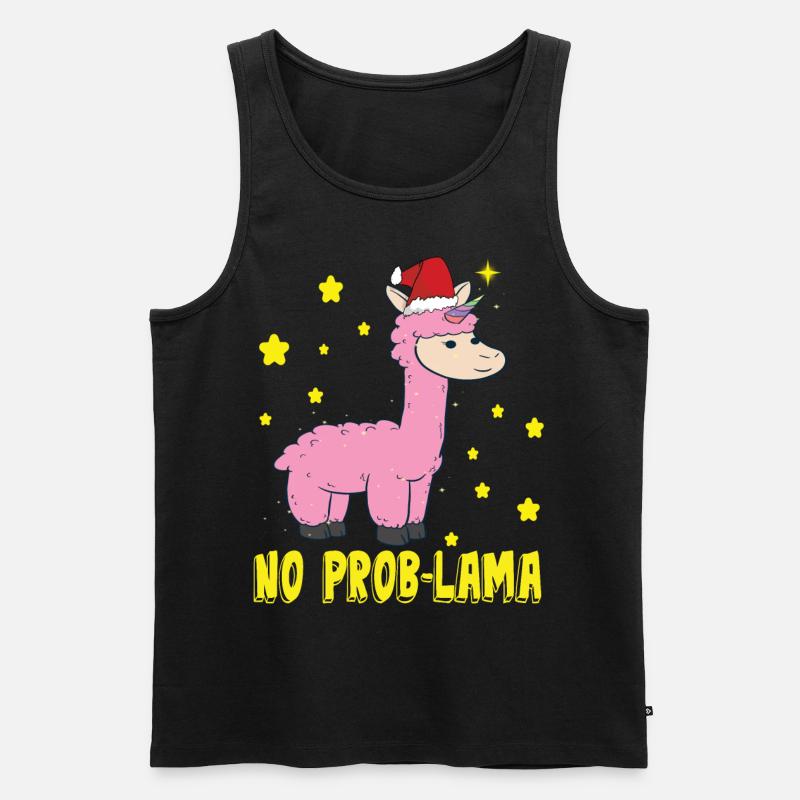 No Prob Lama - Männer Premium Bio Tank Top - Schwarz