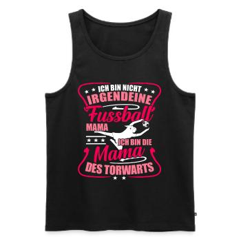 Fußball Mama Mutter Geschenk Muttertag - Männer Premium Bio Tank Top - Schwarz - Vorne - AI Model Male 178 light (178cm)