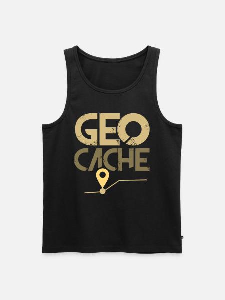 Geocache - Männer Premium Bio Tank Top - Schwarz