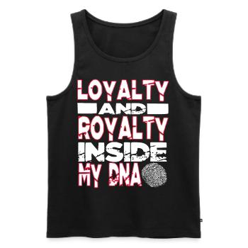 La loyauté et la royauté à l'intérieur de mon ADN Hip Hop Rap - Débardeur bio Premium Homme - noir - Devant - Michal (187cm)