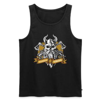 Valhalla - Viking - Men's Premium Organic Tank Top - black - Front - AI Model Male 178 light (178cm)