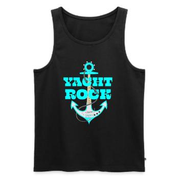Yacht Rock - Débardeur bio Premium Homme - noir - Devant - AI Model Male 178 light (178cm)