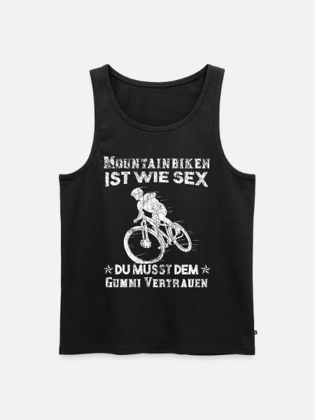 Mountain biker gift - Men's Premium Organic Tank Top - black
