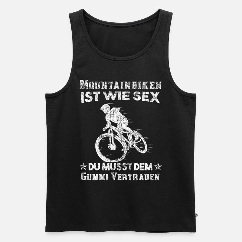 Mountainbiker Geschenk - Männer Premium Bio Tank Top - Schwarz