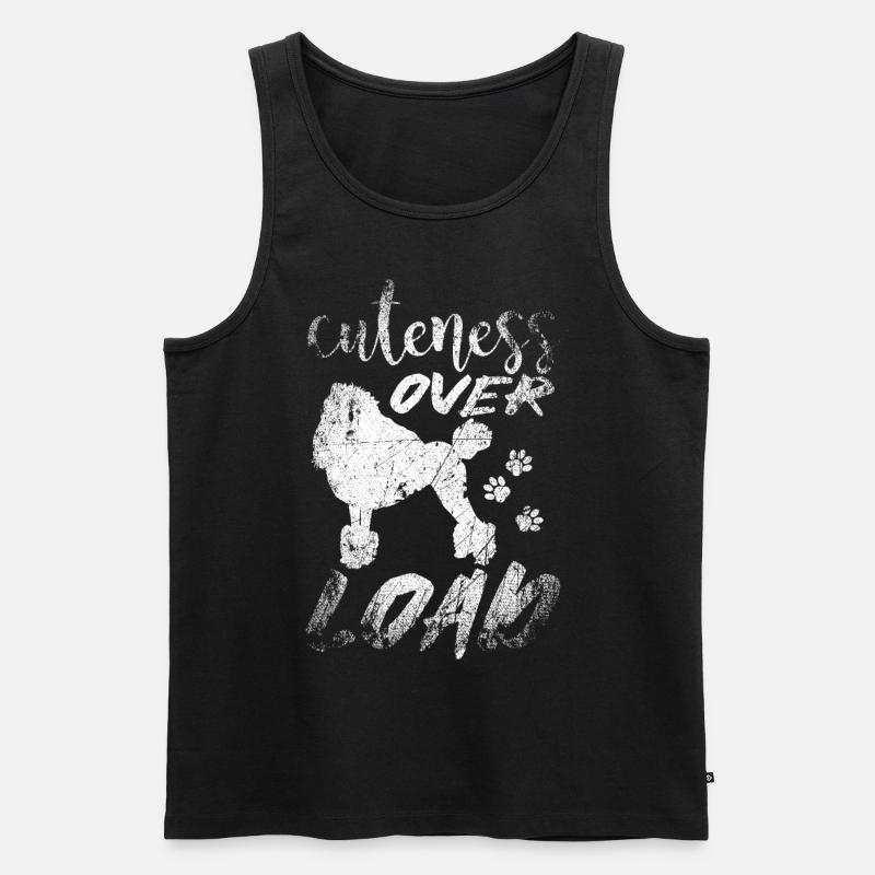 Poodle Cute - Männer Premium Bio Tank Top - Schwarz
