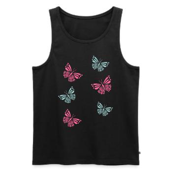 Butterflies butterflies - Men's Premium Organic Tank Top - black - Front - AI Model Male 178 light (178cm)