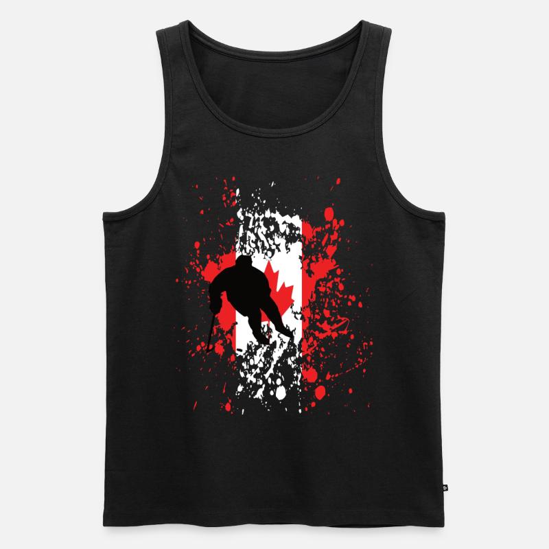 Eishockey - Männer Premium Bio Tank Top - Schwarz