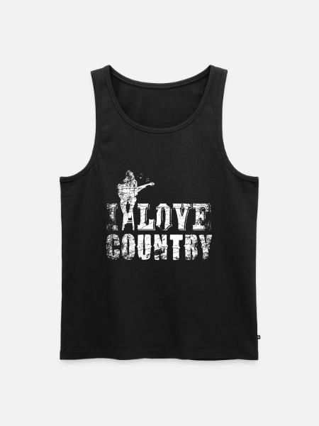 Countrymusic Geschenk - Männer Premium Bio Tank Top - Schwarz