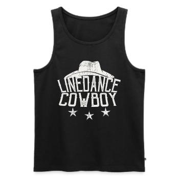 Linedance Cowboy Linedancer cadeau - Débardeur bio Premium Homme - noir - Devant - Michal (187cm)