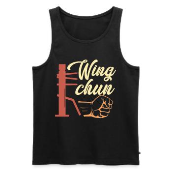 Wing Chun Geschenk - Männer Premium Bio Tank Top - Schwarz - Vorne - Michal (187cm)
