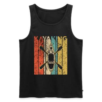 Kayaking Kayak Vintage Kajak Kayakfahren - Männer Premium Bio Tank Top - Schwarz - Vorne - AI Model Male 178 light (178cm)