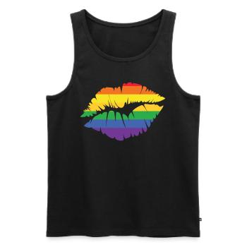 LGBT - Débardeur bio Premium Homme - noir - Devant - Michal (187cm)