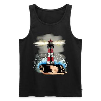 Phare De Marine Marine Fantasy Signal nautique - Débardeur bio Premium Homme - noir - Devant - Michal (187cm)