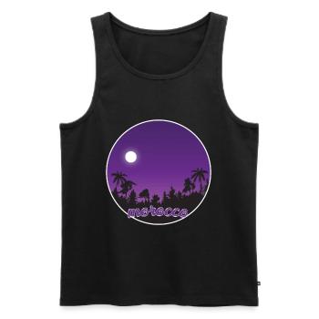 Morocco purple paradise - Men's Premium Organic Tank Top - black - Front - Michal (187cm)