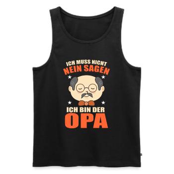 Ich Muss Nicht Nein Sagen Ich Bin Der Opa - Männer Premium Bio Tank Top - Schwarz - Vorne - Michal (187cm)