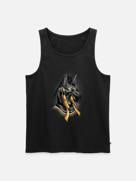 Anubis Egyptian god deity gift - Men's Premium Organic Tank Top - black
