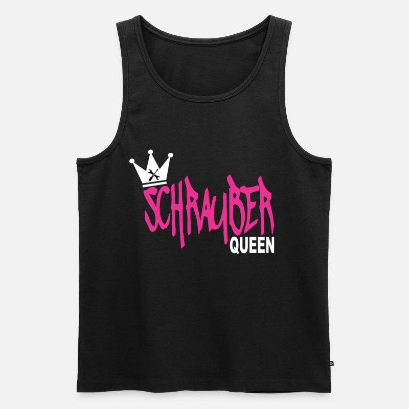 Schrauber Queen - Männer Premium Bio Tank Top - Schwarz