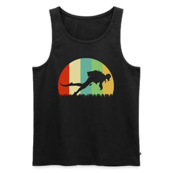 Plongée couleurs vintage - Débardeur bio Premium Homme - noir - Devant - AI Model Male 178 light (178cm)