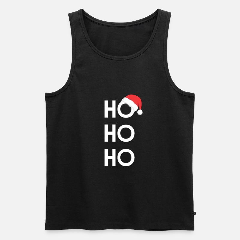 HoHoHo Weihnachtsmütze - Männer Premium Bio Tank Top - Schwarz