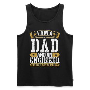 I am a father and an engineer. - Men's Premium Organic Tank Top - black - Front - Michal (187cm)
