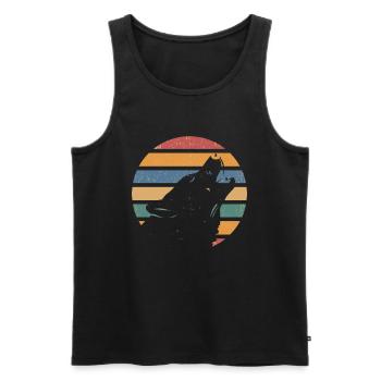 Stay Wild Wolf Nature Wilderness - Men's Premium Organic Tank Top - black - Front - AI Model Male 178 light (178cm)