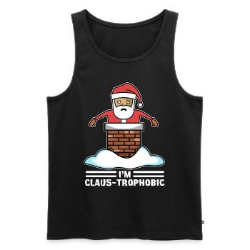 Weihnachtsmann Schornstein Im Claus-trophobic - Männer Premium Bio Tank Top - Schwarz - Vorne - AI Model Male 178 light (178cm)