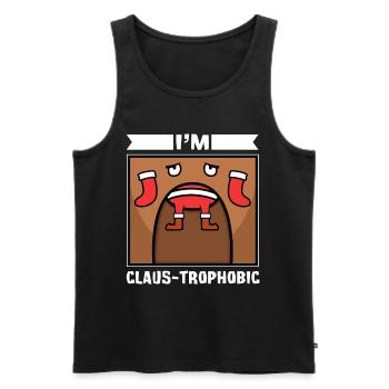 Weihnachtsmann Karmin Im Claus-trophobic - Männer Premium Bio Tank Top - Schwarz - Vorne - AI Model Male 178 light (178cm)