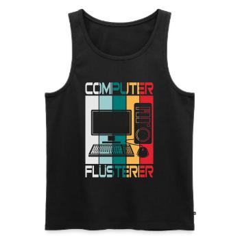 Computer Whisperer - Men's Premium Organic Tank Top - black - Front - Michal (187cm)