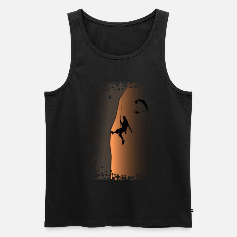 Geschenke Klettern Bouldern - Rock Climbing Klettern - Männer Premium Bio Tank Top - Schwarz