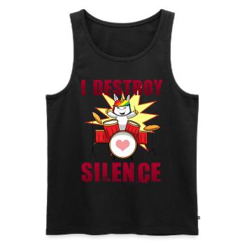 Drummer Drummer Drummer - Men's Premium Organic Tank Top - black - Front - AI Model Male 178 light (178cm)