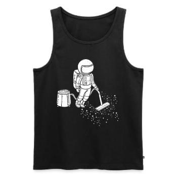 Astronaut Astronaut Space Galaxy - Men's Premium Organic Tank Top - black - Front - AI Model Male 178 light (178cm)