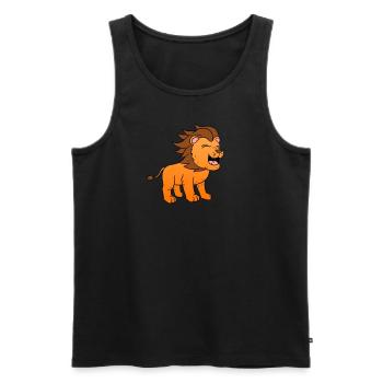 Lion lion - Débardeur bio Premium Homme - noir - Devant - AI Model Male 178 light (178cm)