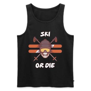 Ski or L’idée cadeau pour les skieurs - Débardeur bio Premium Homme - noir - Devant - AI Model Male 178 light (178cm)