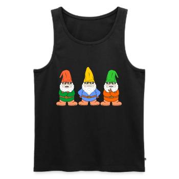 Wichtel Zwerge - Männer Premium Bio Tank Top - Schwarz - Vorne - AI Model Male 178 light (178cm)