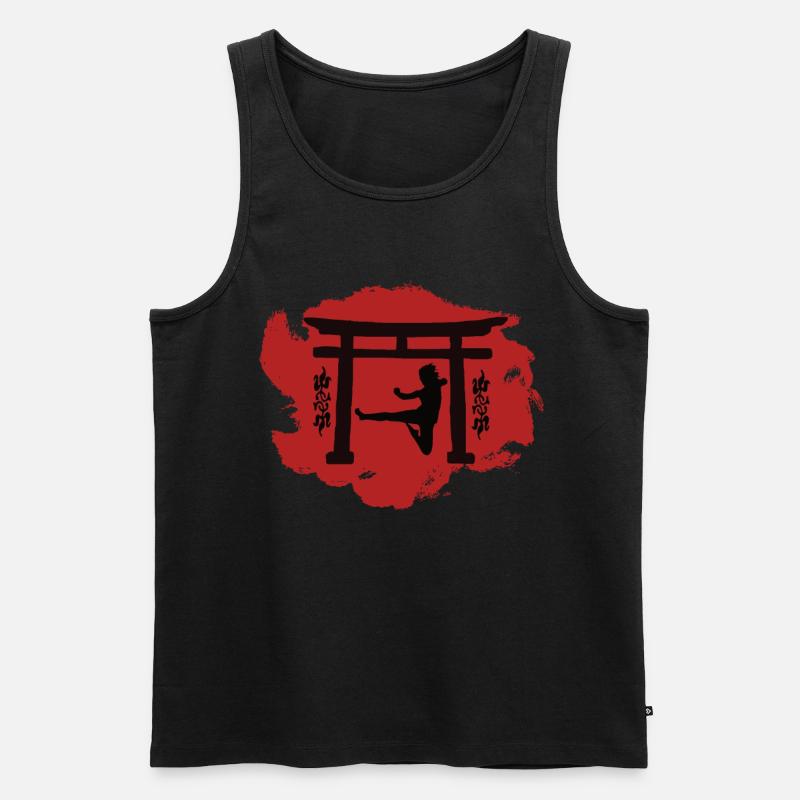 Karate - Männer Premium Bio Tank Top - Schwarz