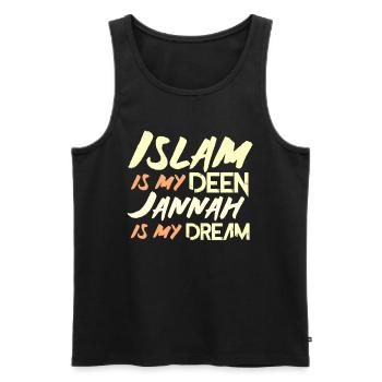Islam Geschenk - Männer Premium Bio Tank Top - Schwarz - Vorne - Michal (187cm)